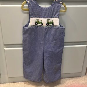 Velani Classics little boys smocked tractor John John’s